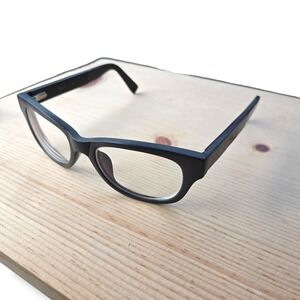 Spectacle EYEworks Neva Wood Glasses Mens Black Rectangular Eyewear Handmade